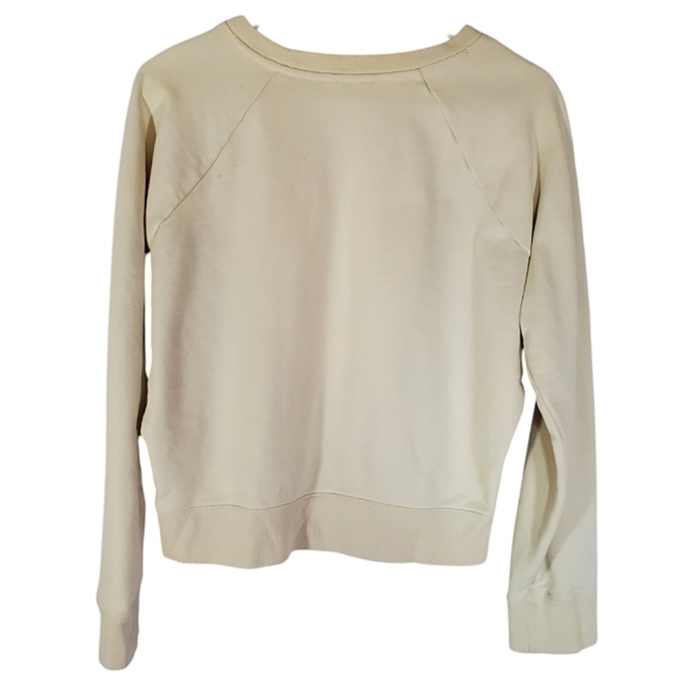 J. Crew Cream Hoodie with Green and Yellow Design - Picture 3 of 7